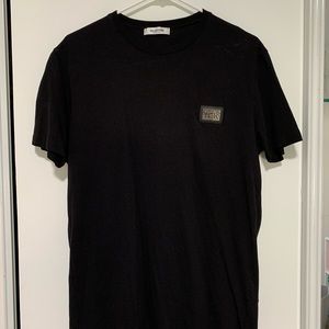 Men Valentino black tee shirt with metal embroider